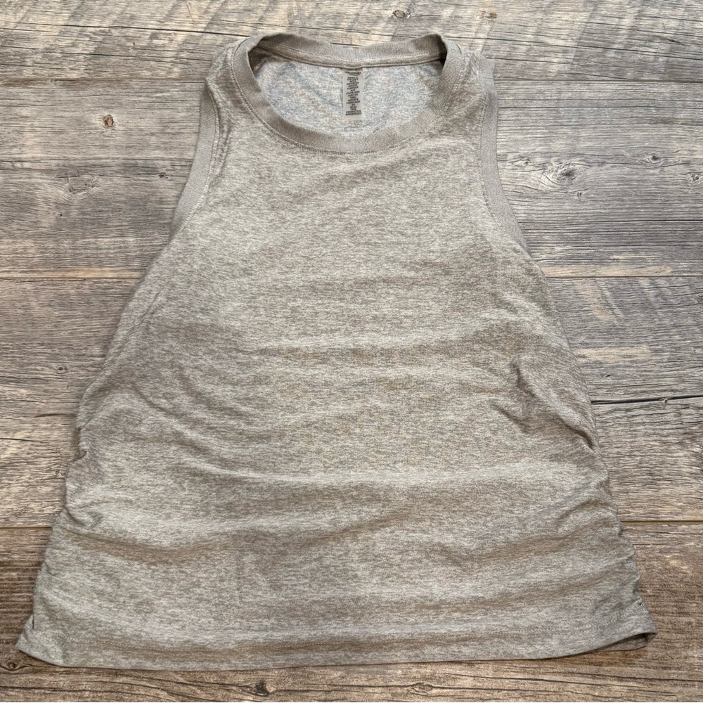 Beyond Yoga featherweight your fit shirred Heather Gray Tank Top
